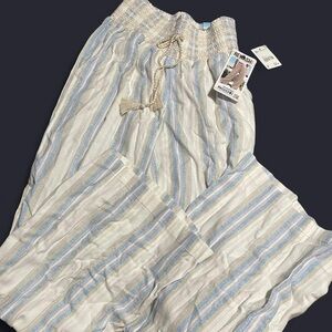 Rewash Light Blue and White Striped Pants